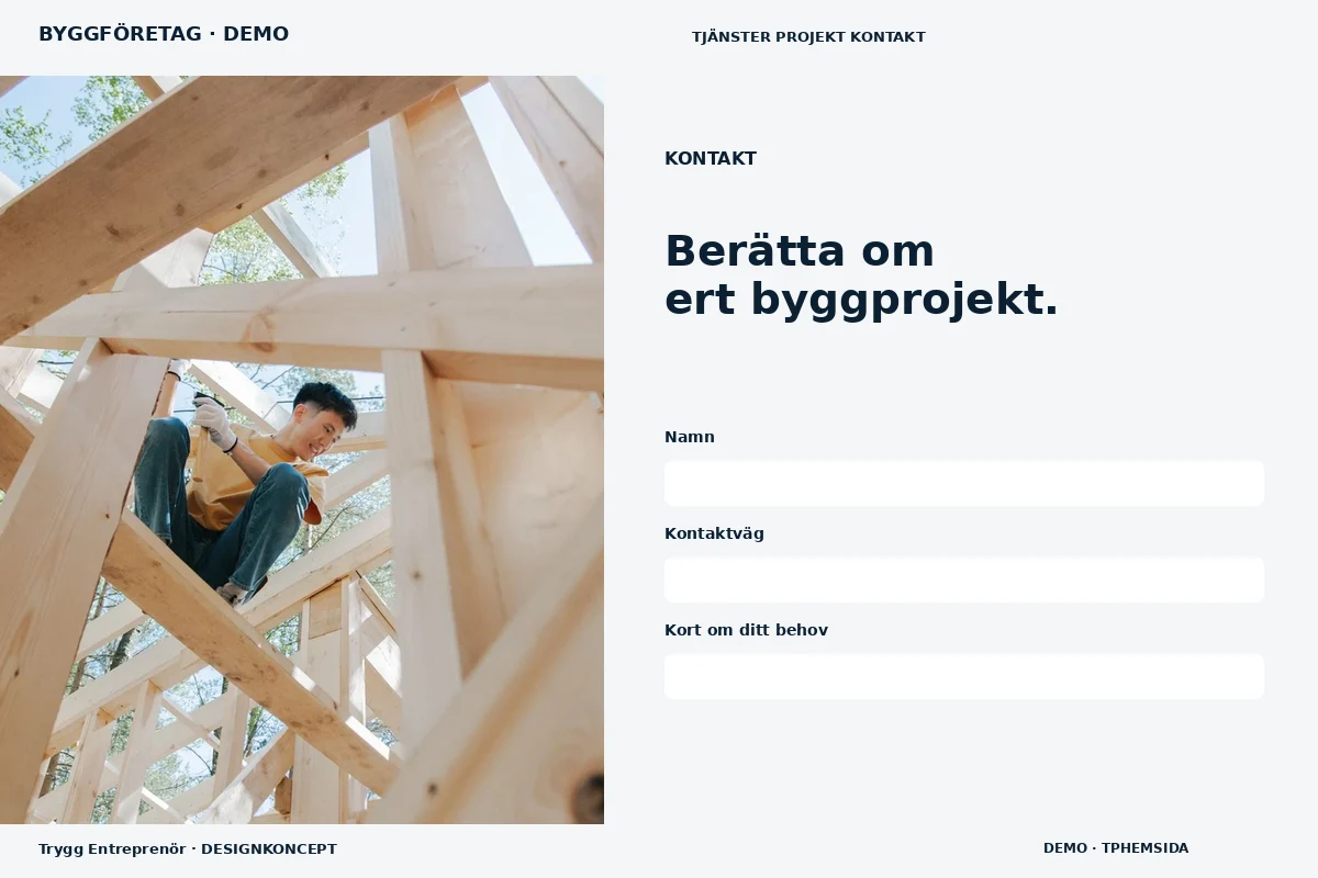 Trygg Entreprenör – Kontakt för byggföretag