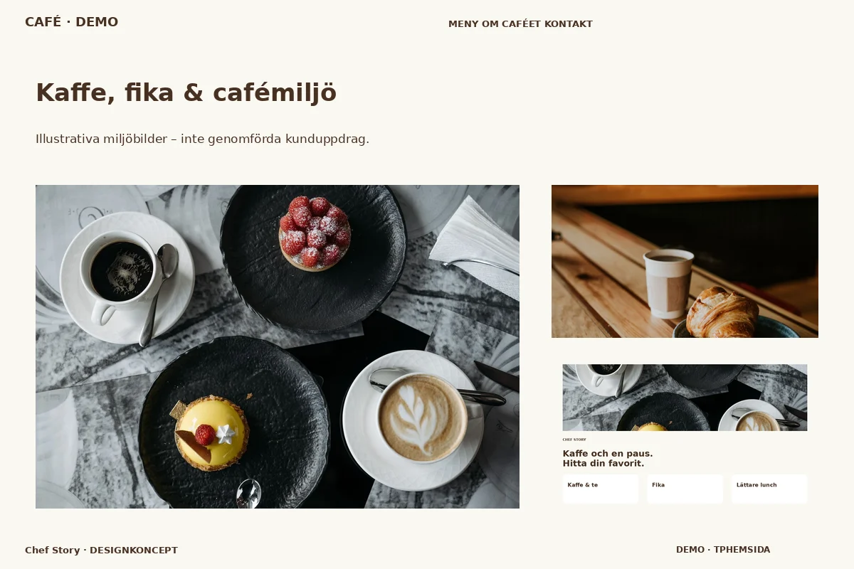 Chef Story – Kaffe, fika & cafémiljö för café