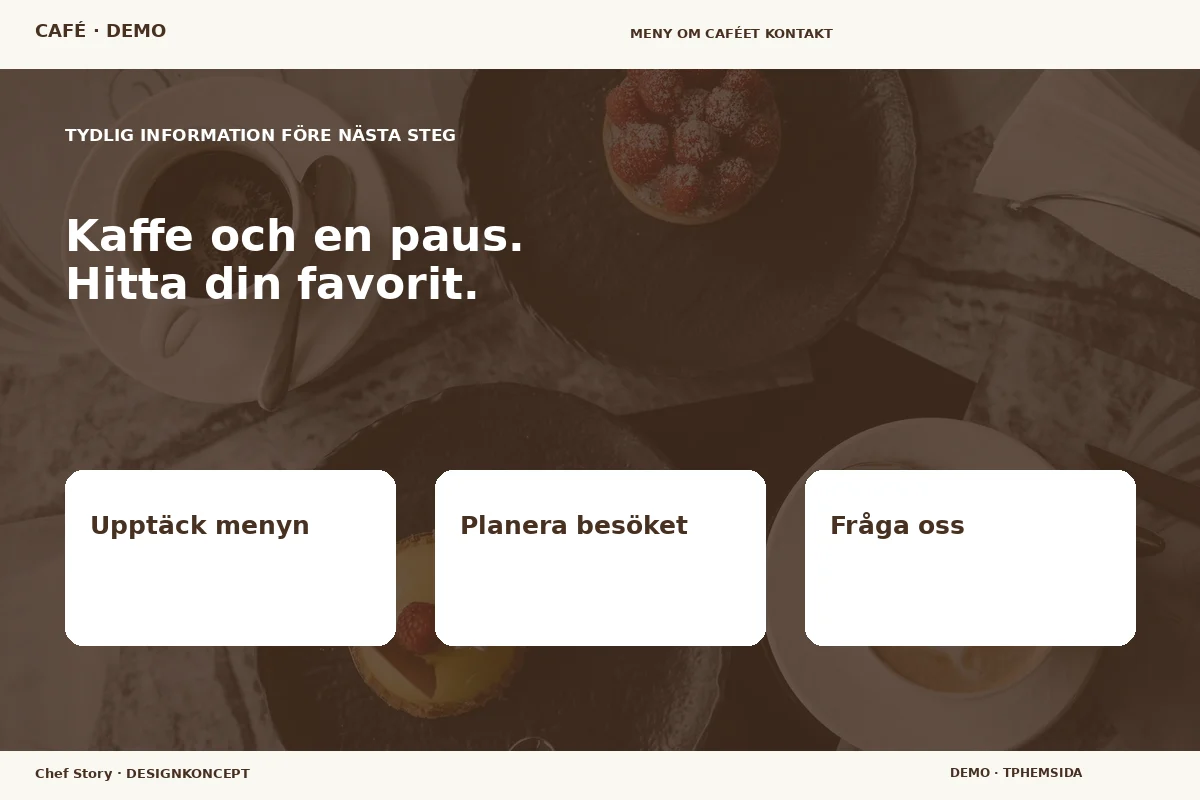 Chef Story – Inför ditt val för café