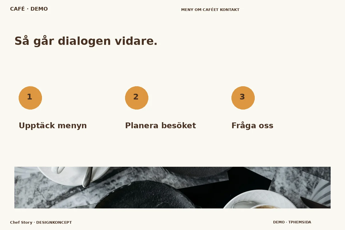 Chef Story – Så fungerar dialogen för café