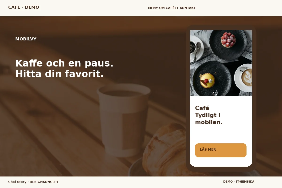 Chef Story – Mobilvy för café