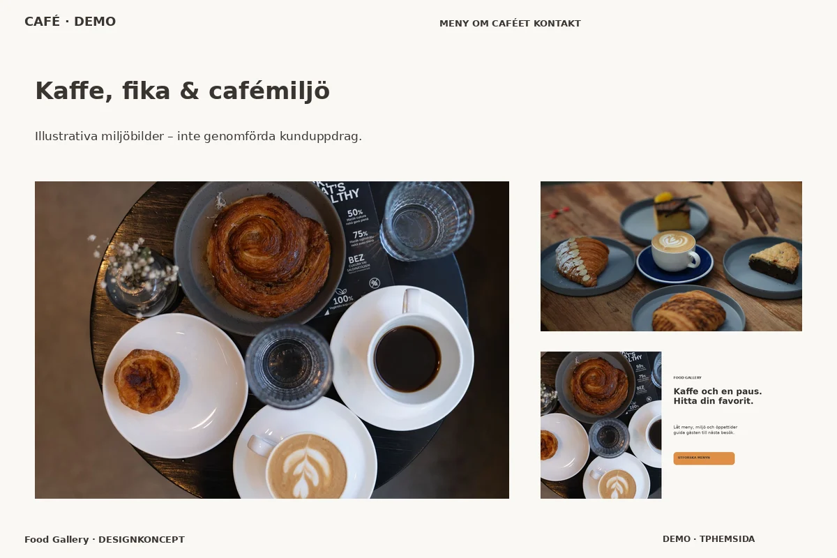 Food Gallery – Kaffe, fika & cafémiljö för café