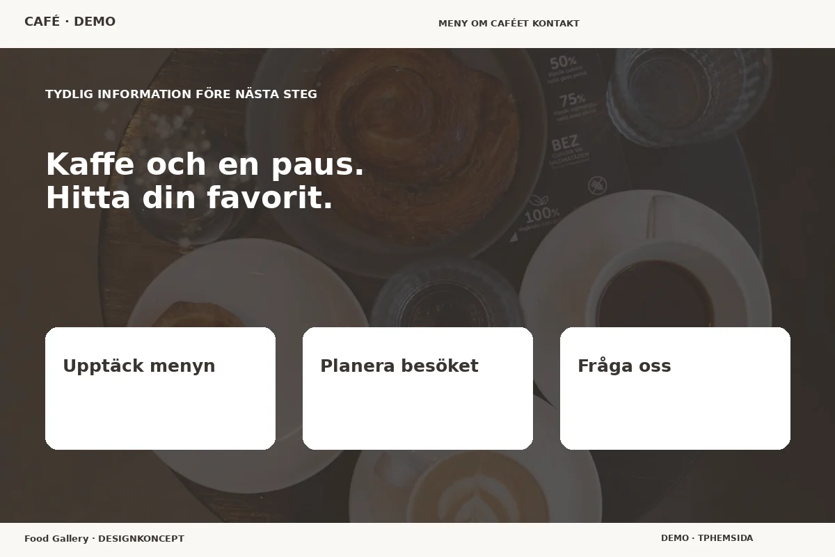 Food Gallery – Inför ditt val för café