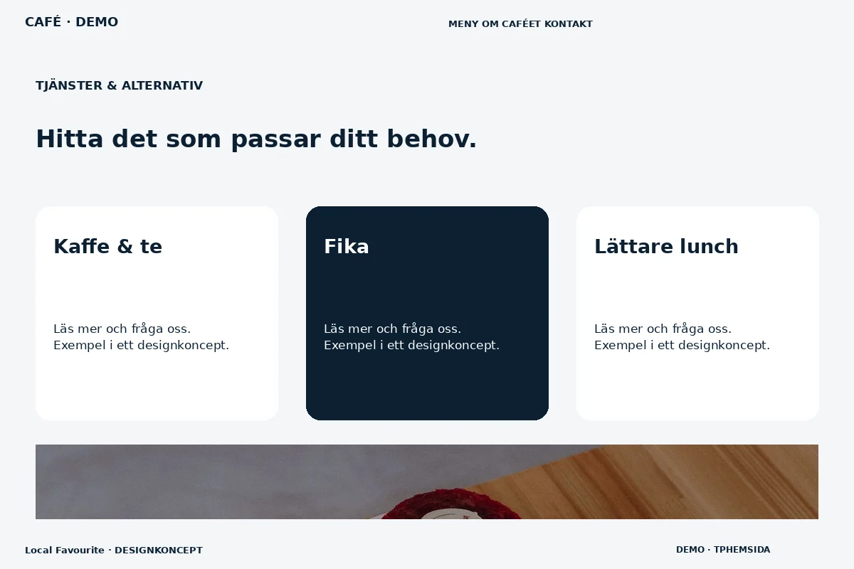 Local Favourite – Tjänster & alternativ för café