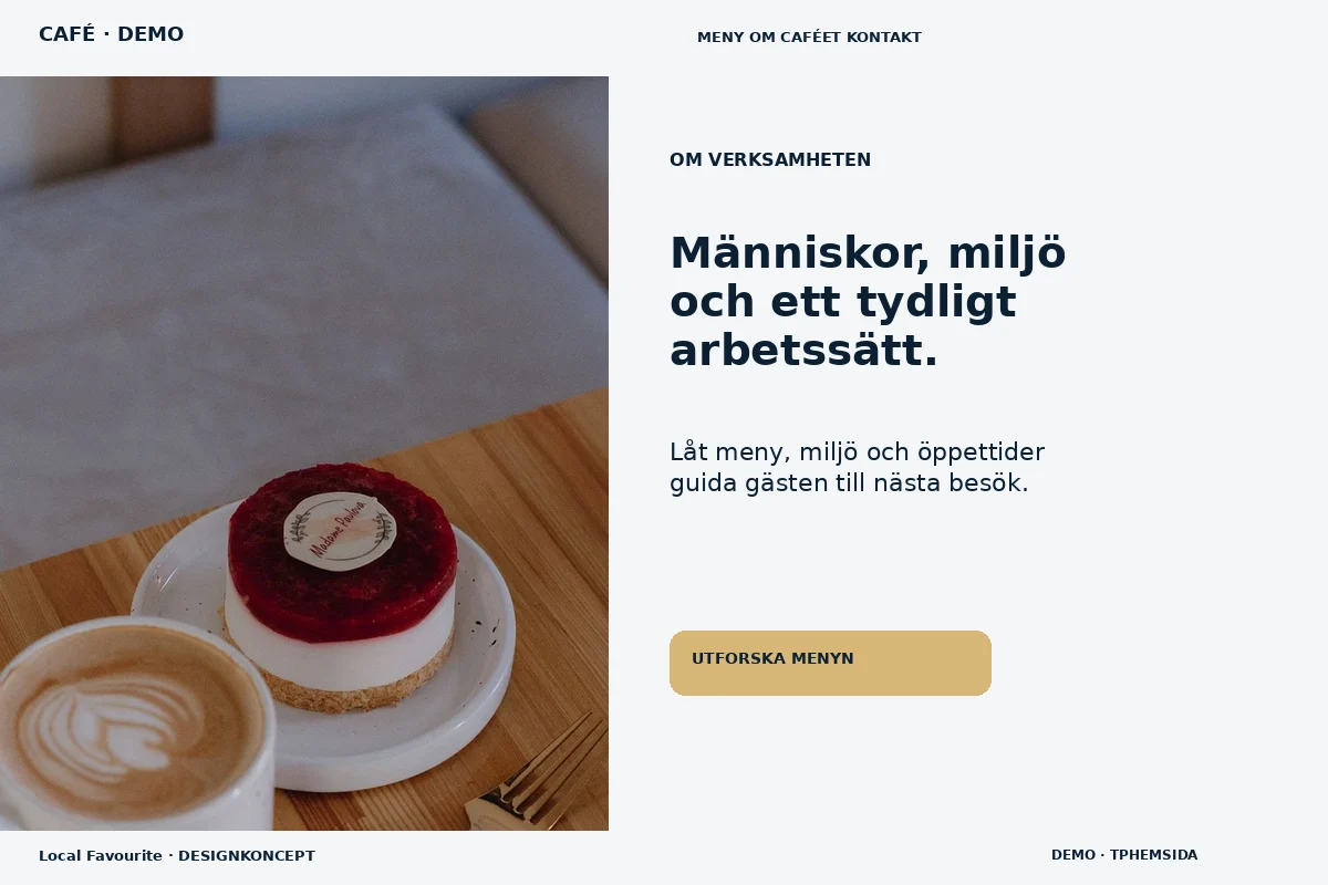 Local Favourite – Om verksamheten för café