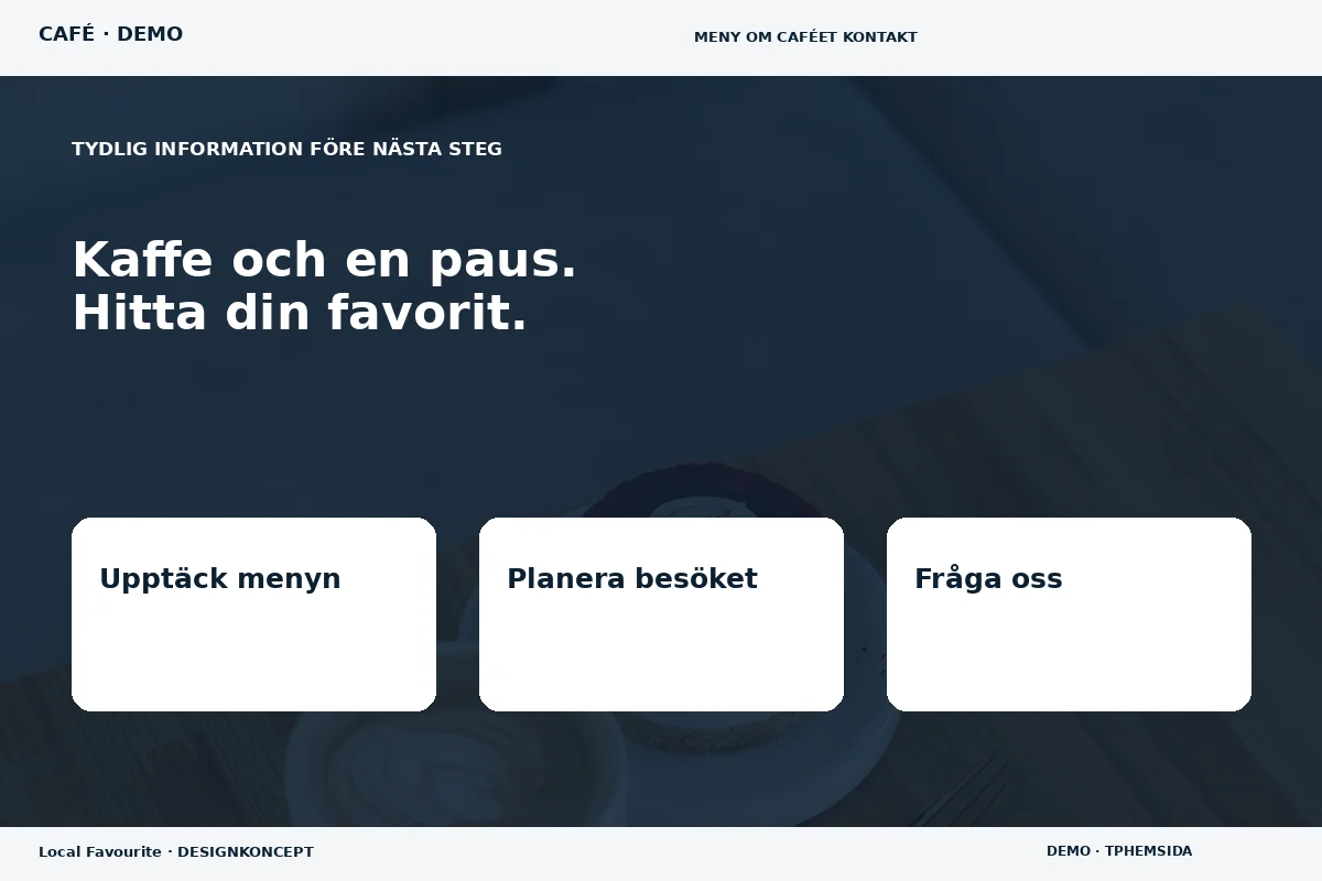 Local Favourite – Inför ditt val för café