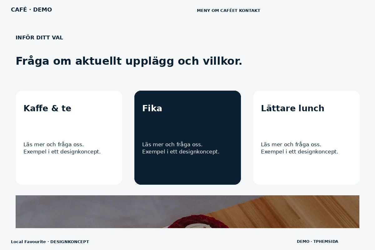 Local Favourite – Alternativ & villkor för café