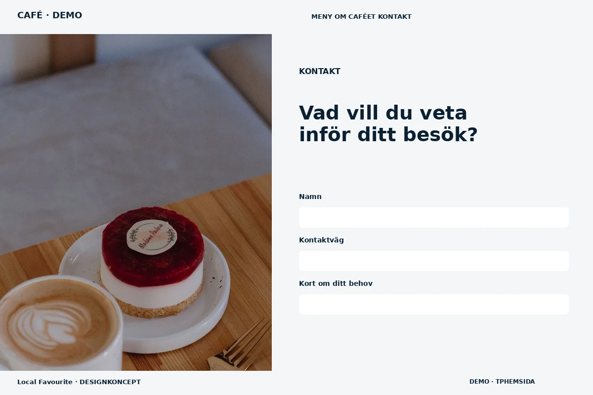 Local Favourite – Kontakt för café