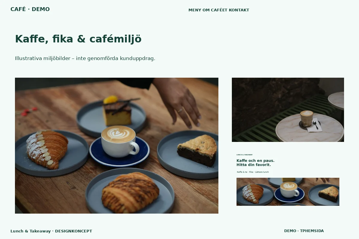 Lunch & Takeaway – Kaffe, fika & cafémiljö för café