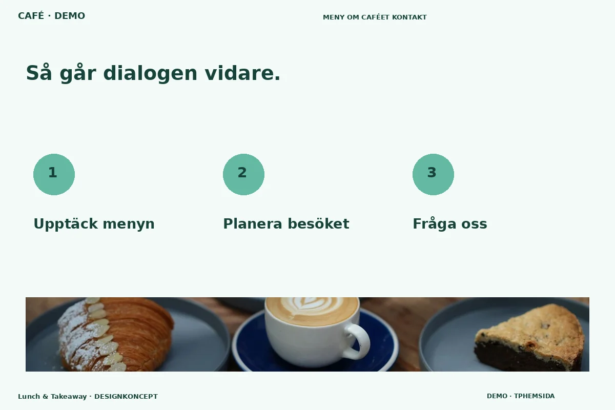 Lunch & Takeaway – Så fungerar dialogen för café
