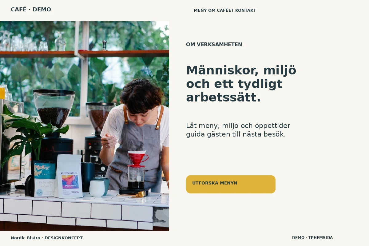 Nordic Bistro – Om verksamheten för café