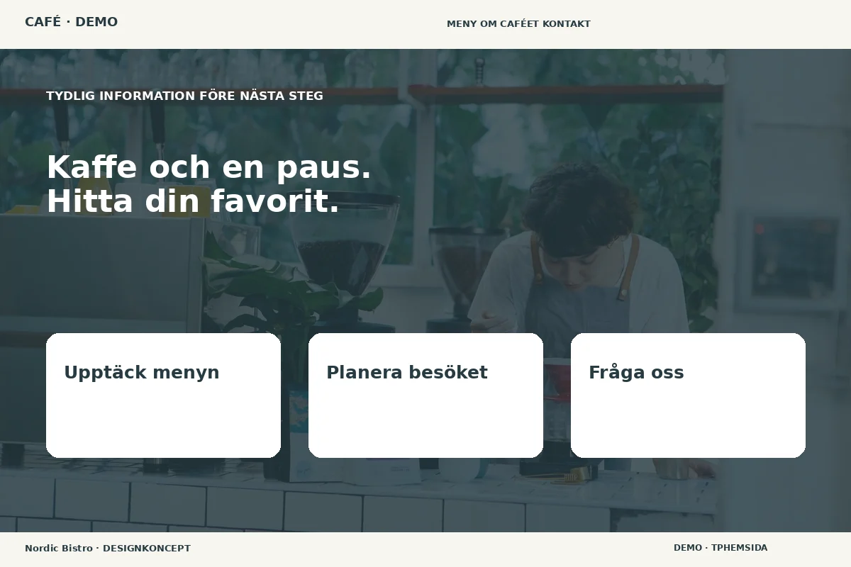 Nordic Bistro – Inför ditt val för café