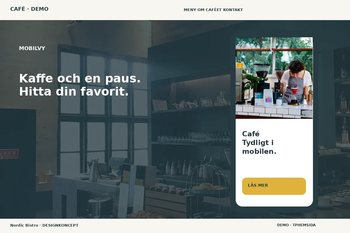 Nordic Bistro – Mobilvy för café