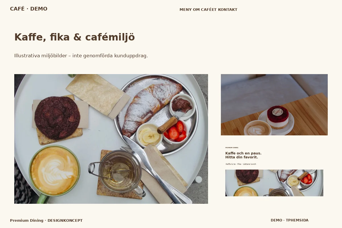 Premium Dining – Kaffe, fika & cafémiljö för café