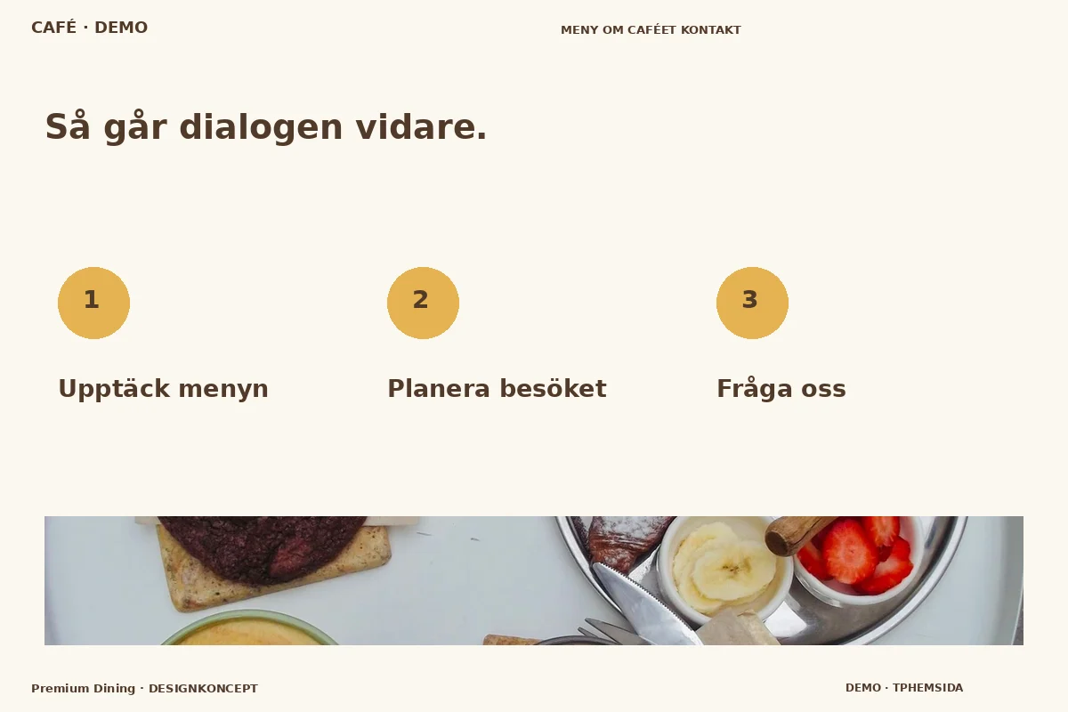 Premium Dining – Så fungerar dialogen för café