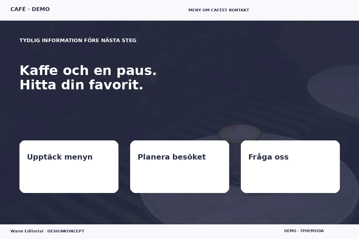 Warm Editorial – Inför ditt val för café