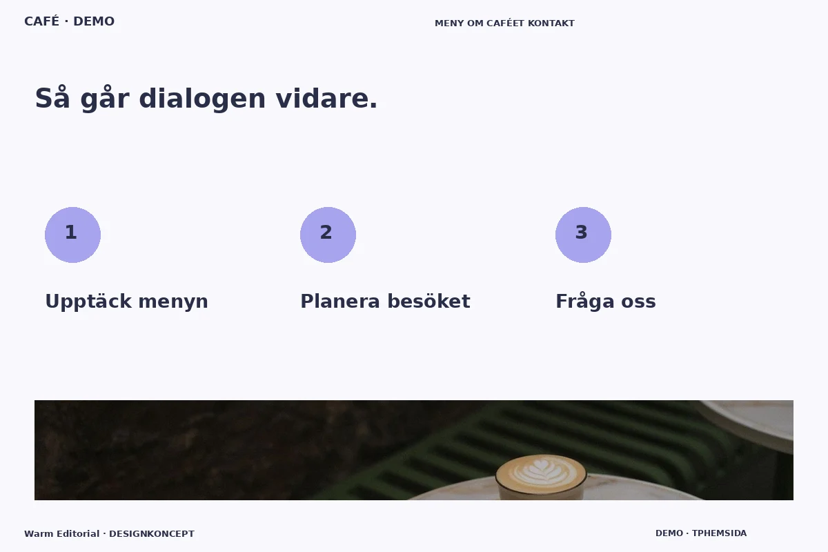 Warm Editorial – Så fungerar dialogen för café