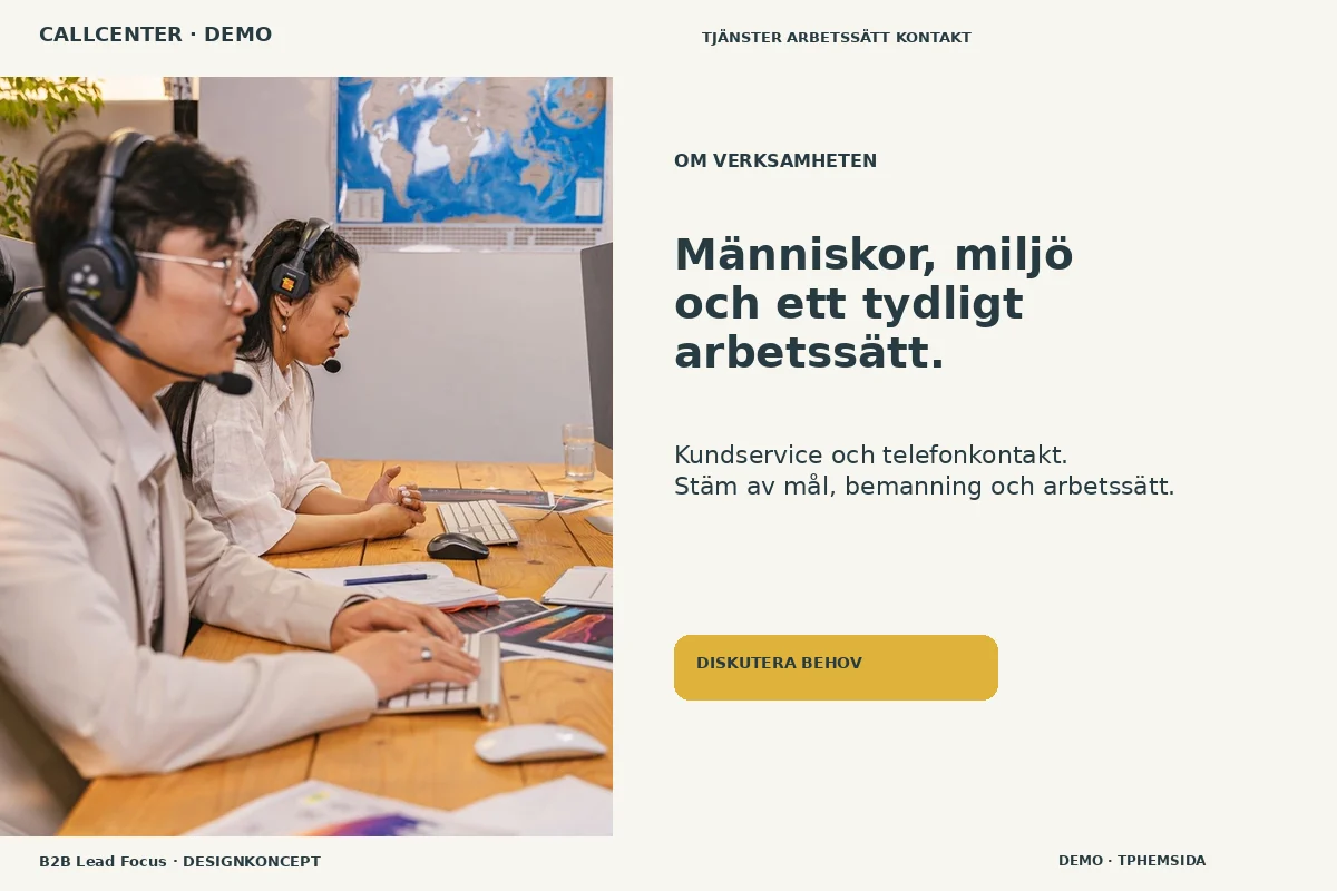 B2B Lead Focus – Om verksamheten för callcenter