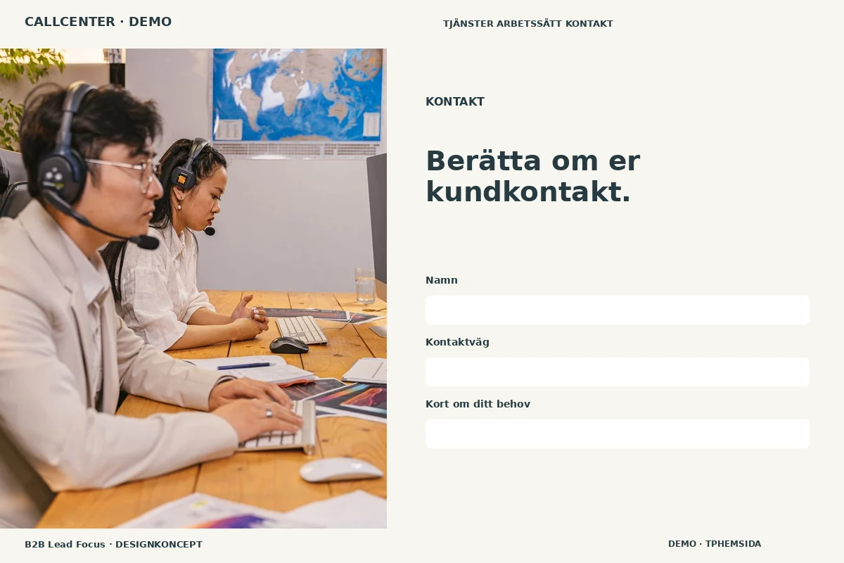 B2B Lead Focus – Kontakt för callcenter