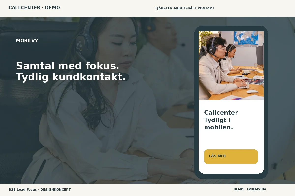 B2B Lead Focus – Mobilvy för callcenter