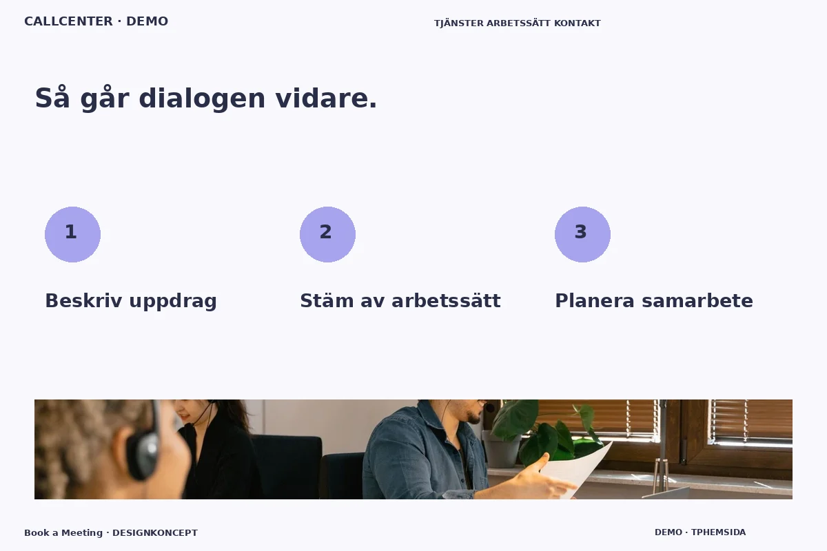 Book a Meeting – Så fungerar dialogen för callcenter