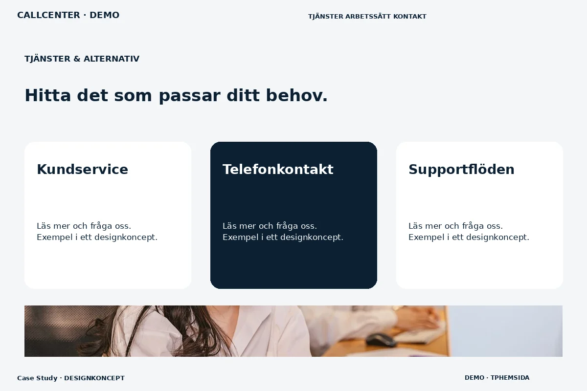 Case Study – Tjänster & alternativ för callcenter