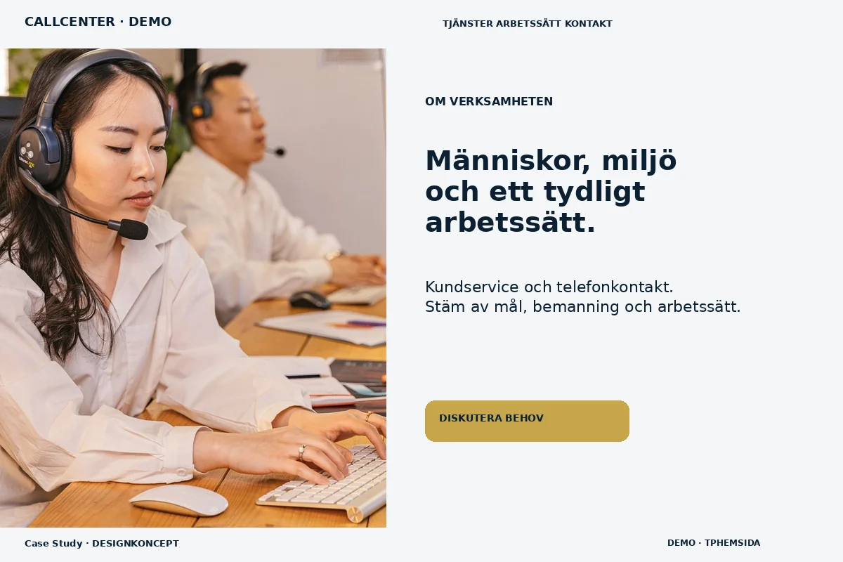 Case Study – Om verksamheten för callcenter