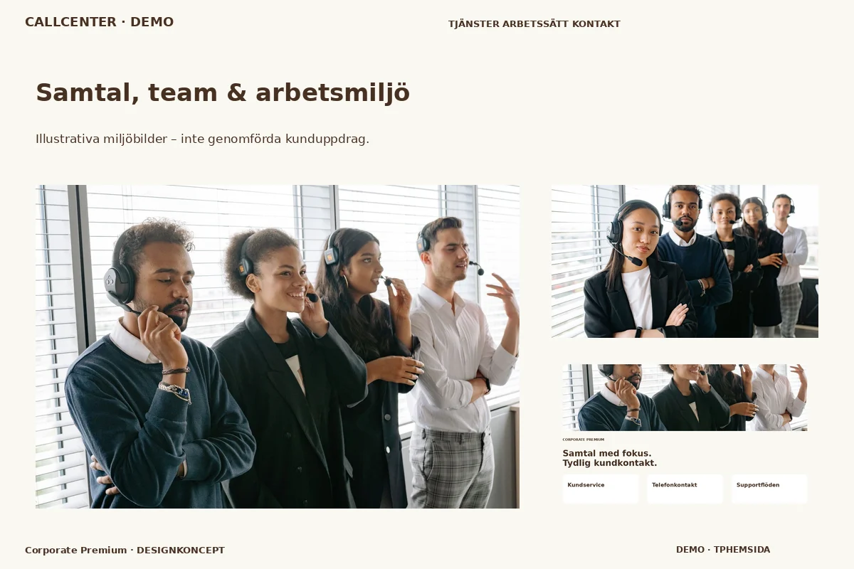 Corporate Premium – Samtal, team & arbetsmiljö för callcenter