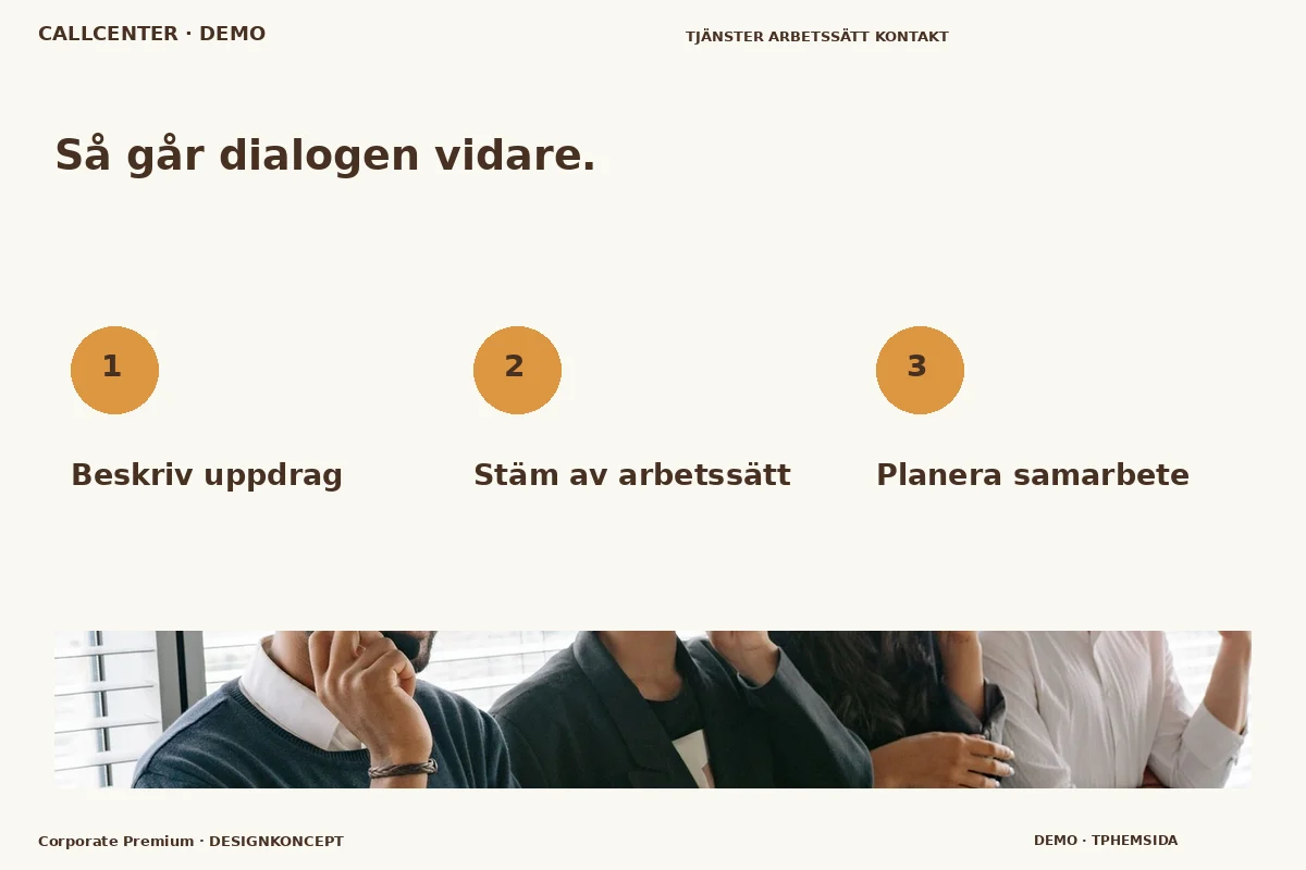 Corporate Premium – Så fungerar dialogen för callcenter