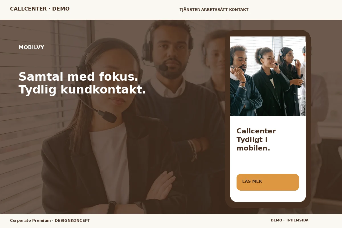 Corporate Premium – Mobilvy för callcenter