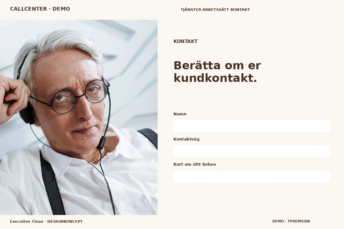 Executive Clean – Kontakt för callcenter