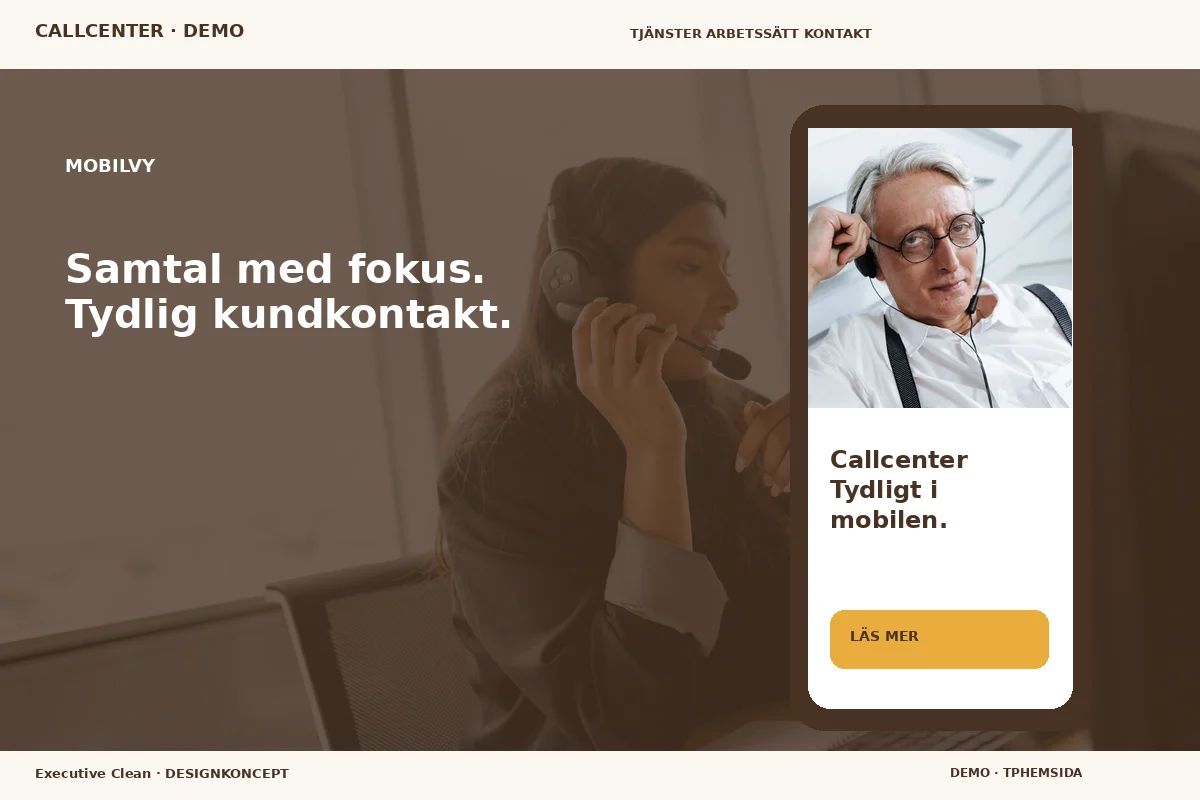 Executive Clean – Mobilvy för callcenter