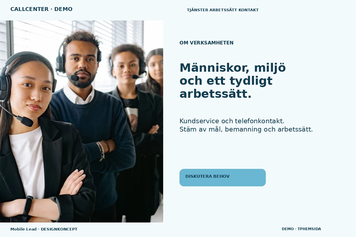Mobile Lead – Om verksamheten för callcenter