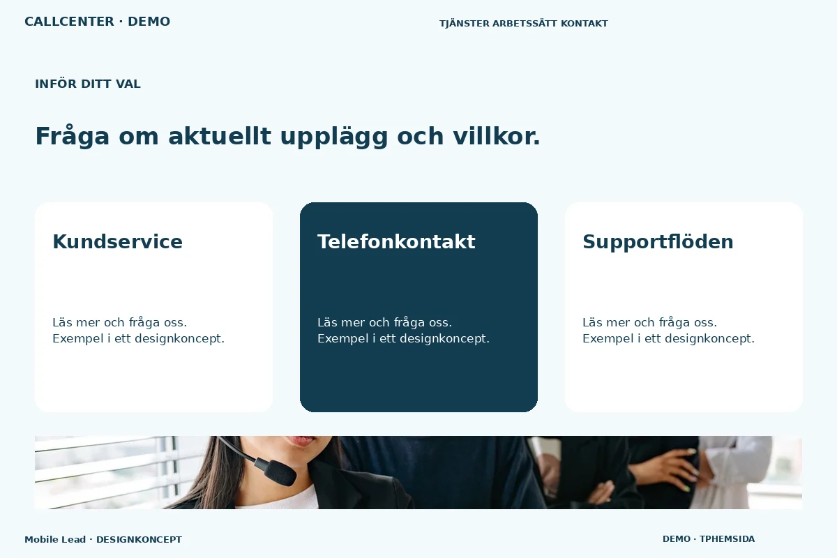 Mobile Lead – Alternativ & villkor för callcenter