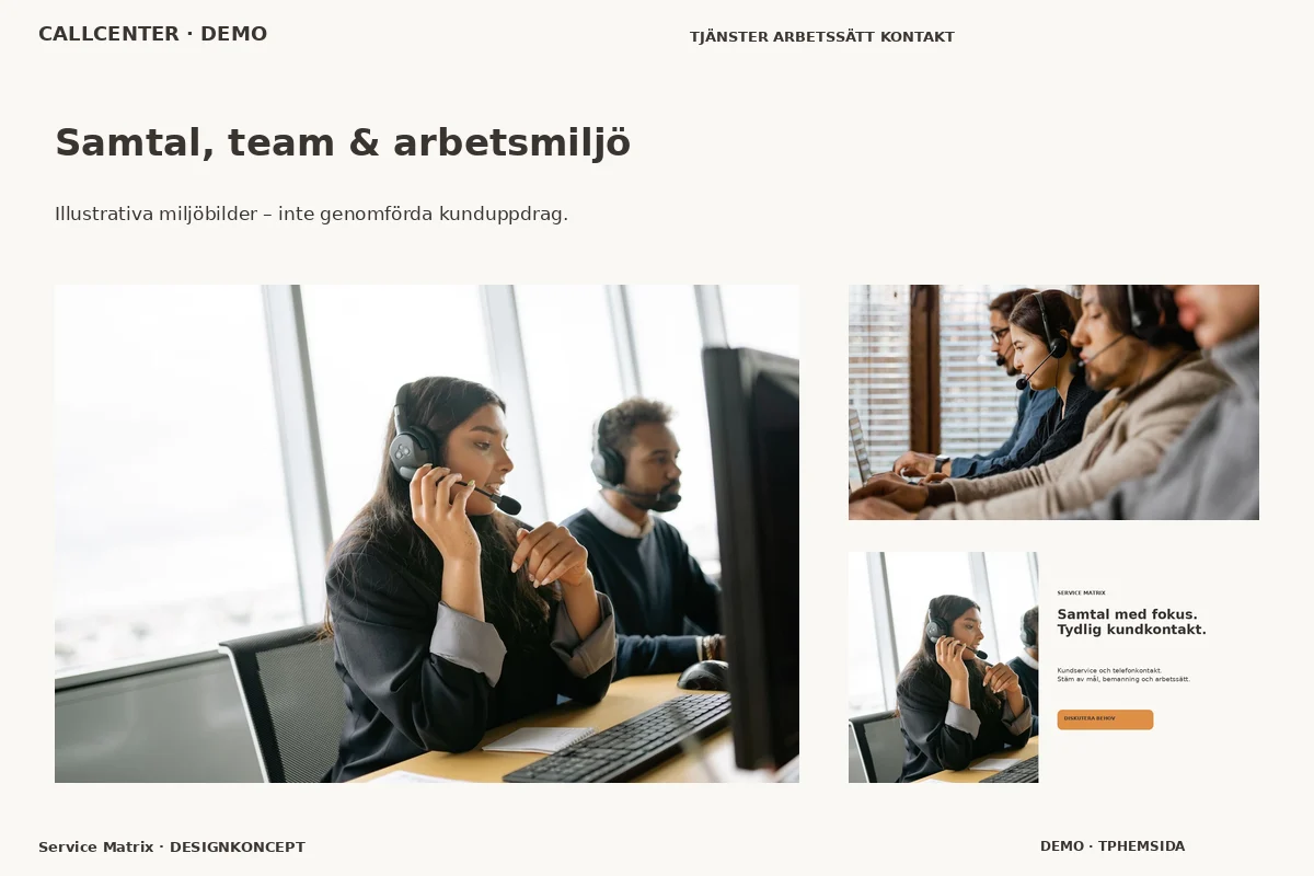 Service Matrix – Samtal, team & arbetsmiljö för callcenter