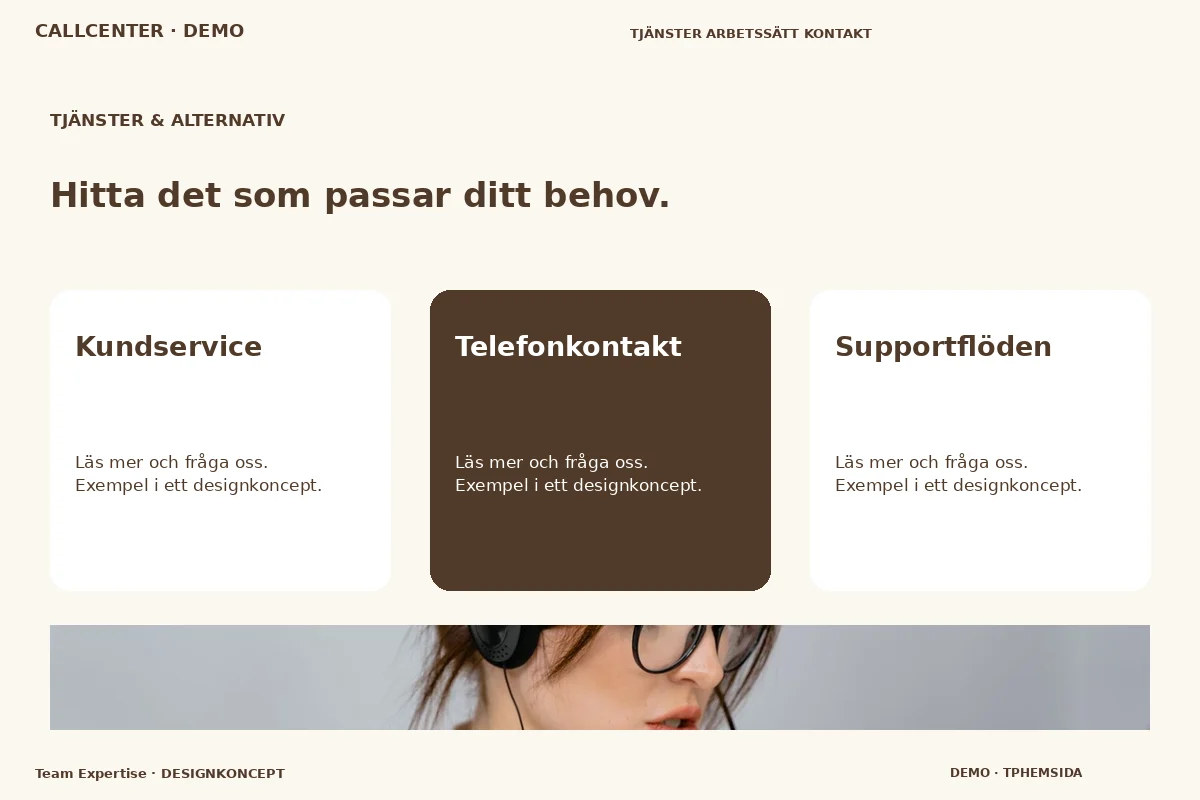 Team Expertise – Tjänster & alternativ för callcenter