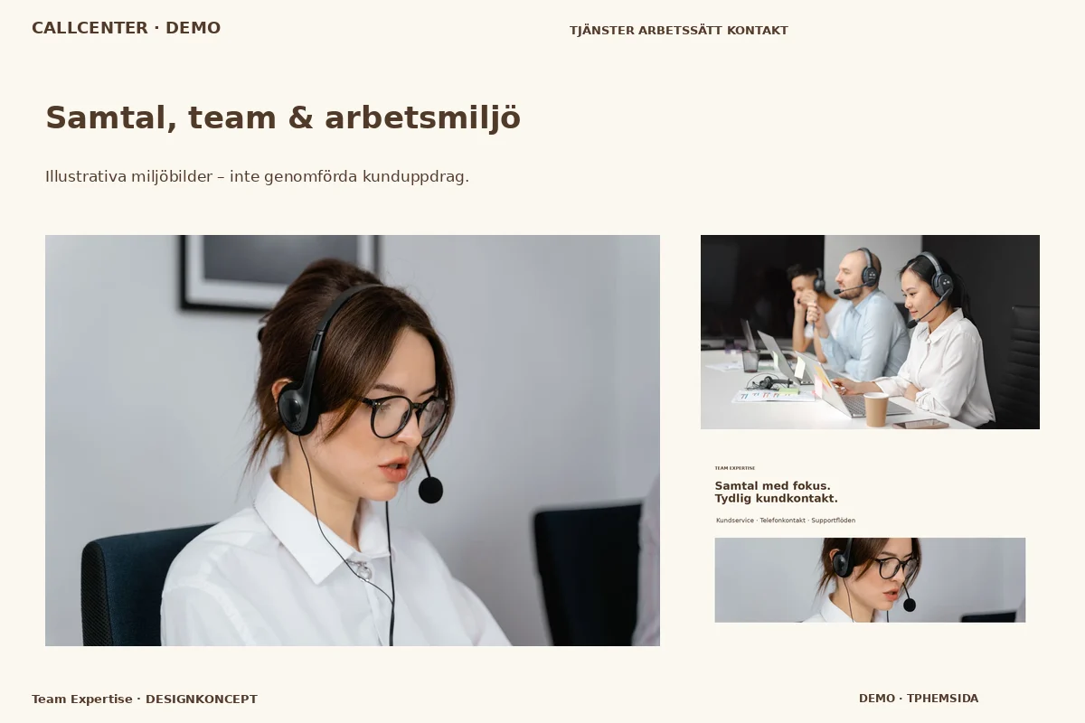 Team Expertise – Samtal, team & arbetsmiljö för callcenter