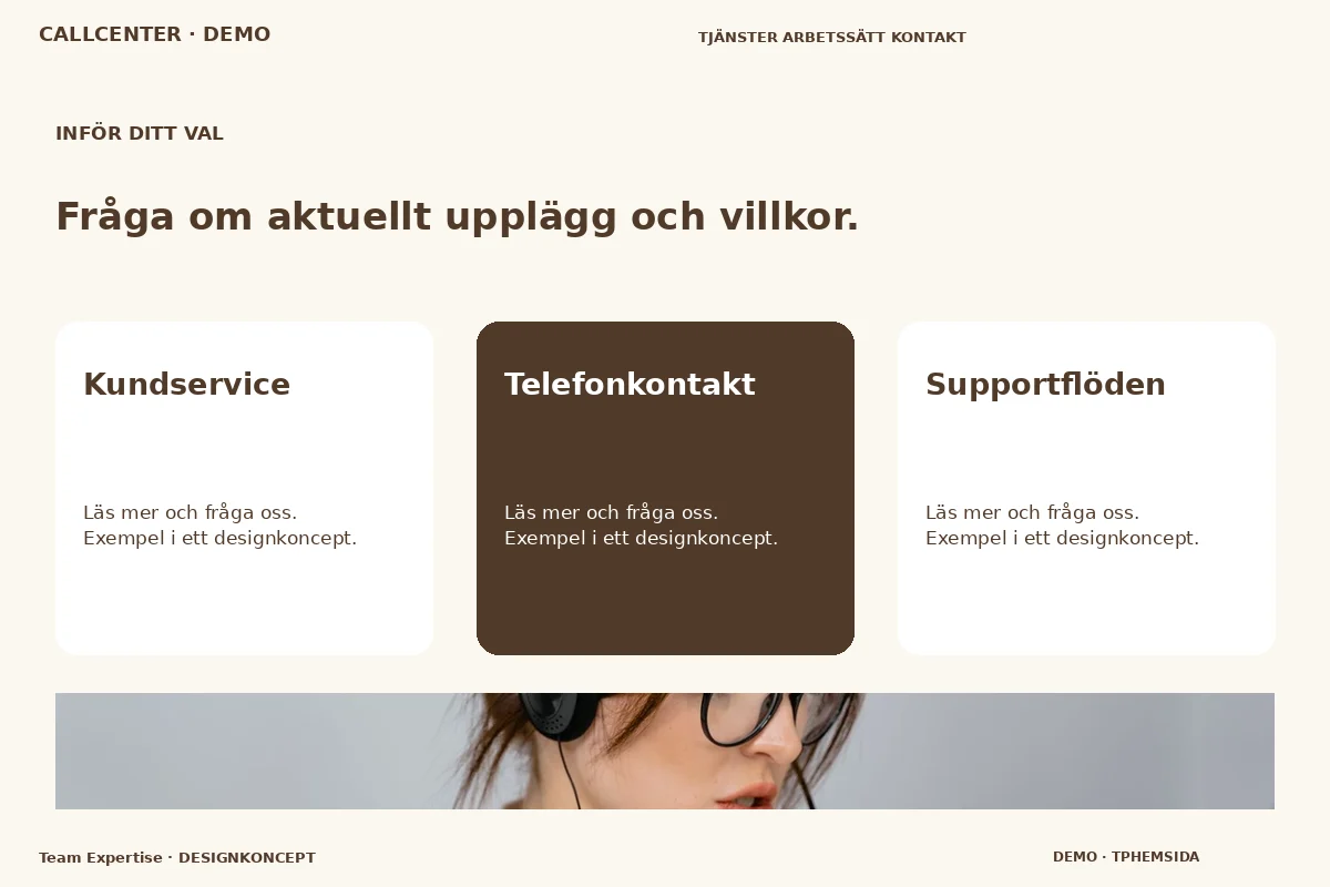 Team Expertise – Alternativ & villkor för callcenter
