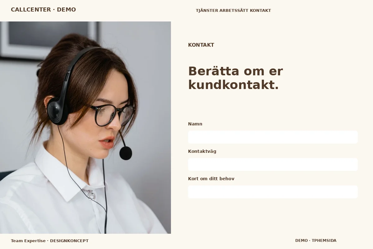 Team Expertise – Kontakt för callcenter