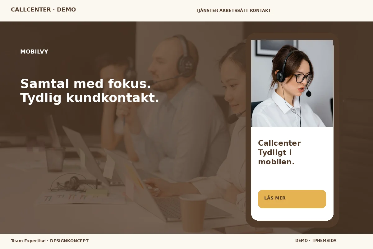 Team Expertise – Mobilvy för callcenter