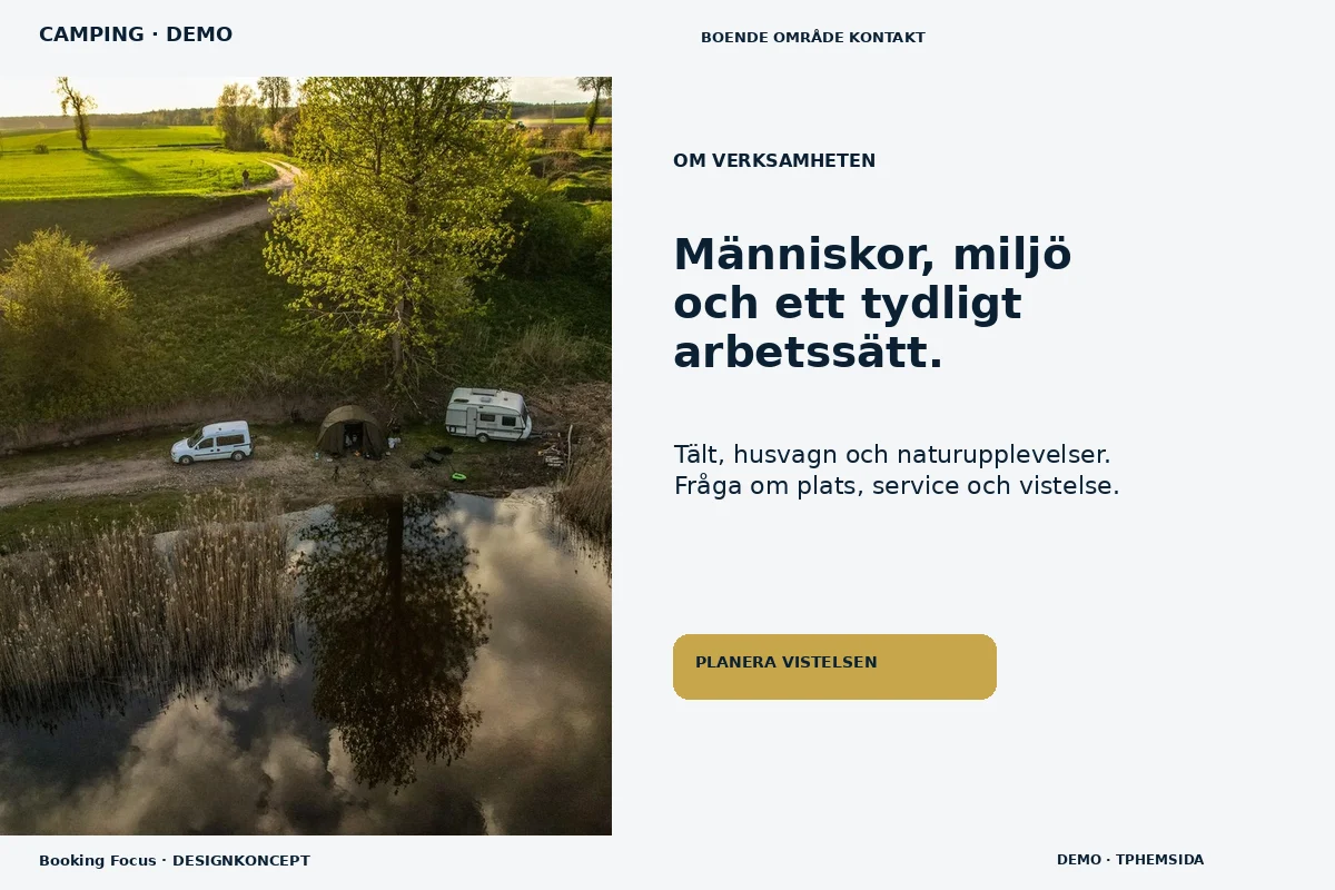 Booking Focus – Om verksamheten för camping