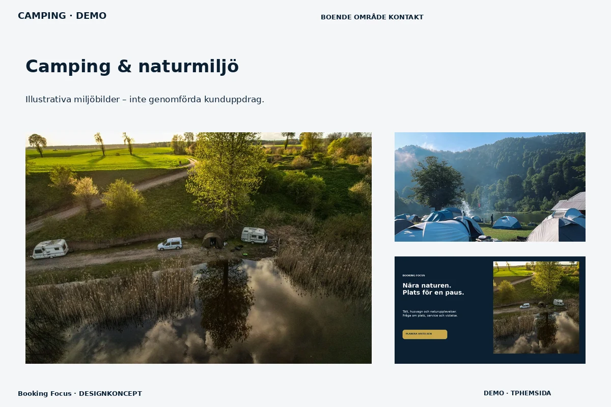 Booking Focus – Camping & naturmiljö för camping