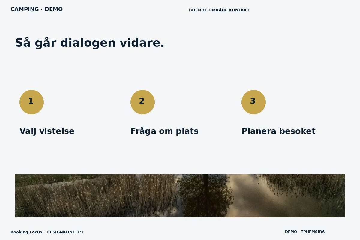 Booking Focus – Så fungerar dialogen för camping