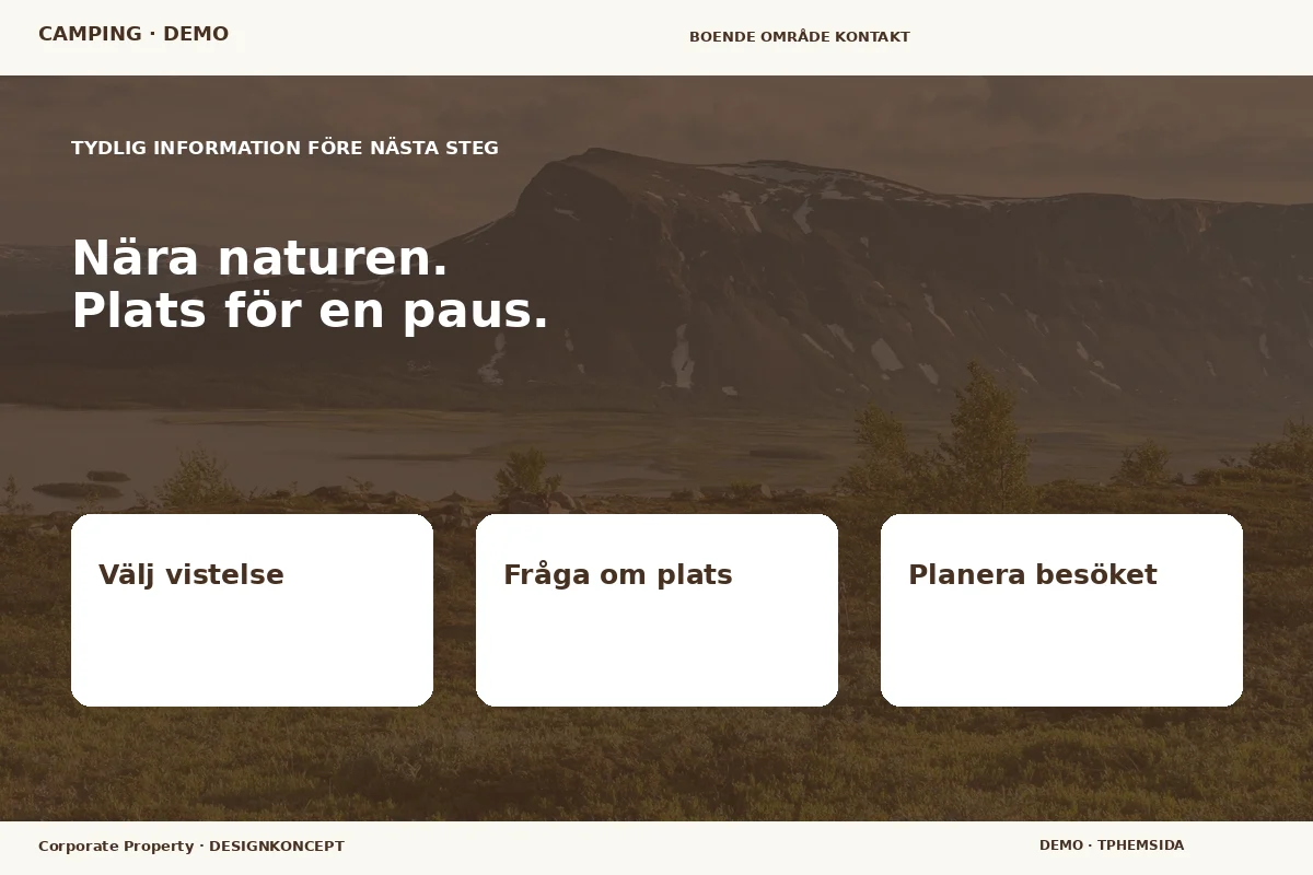Corporate Property – Inför ditt val för camping