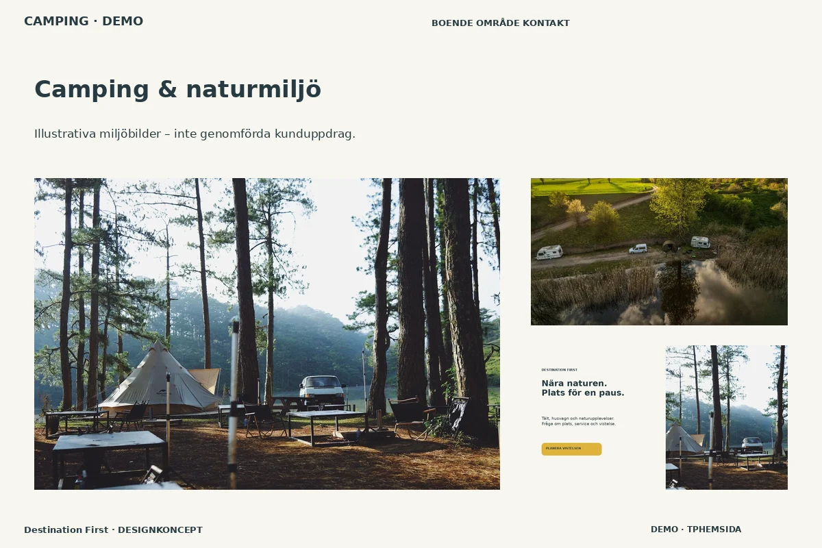 Destination First – Camping & naturmiljö för camping