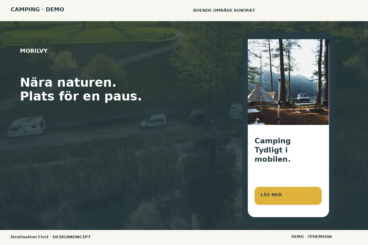 Destination First – Mobilvy för camping