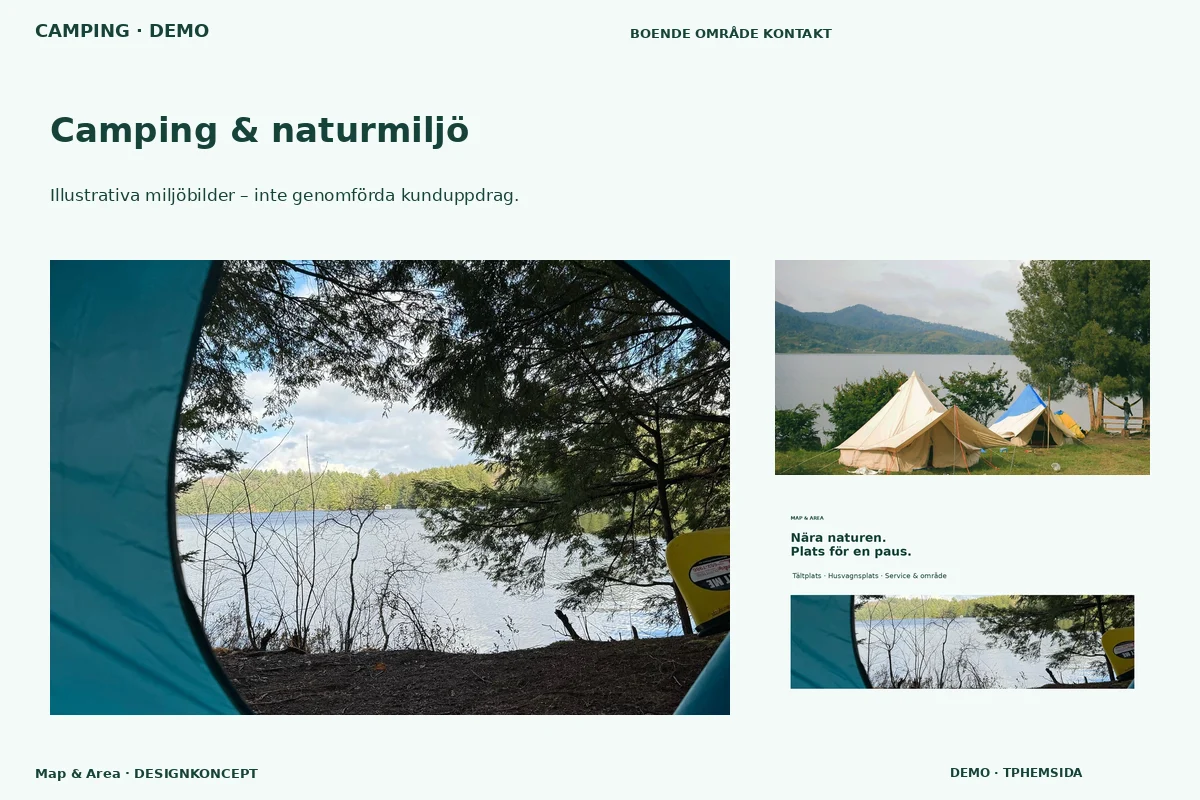 Map & Area – Camping & naturmiljö för camping