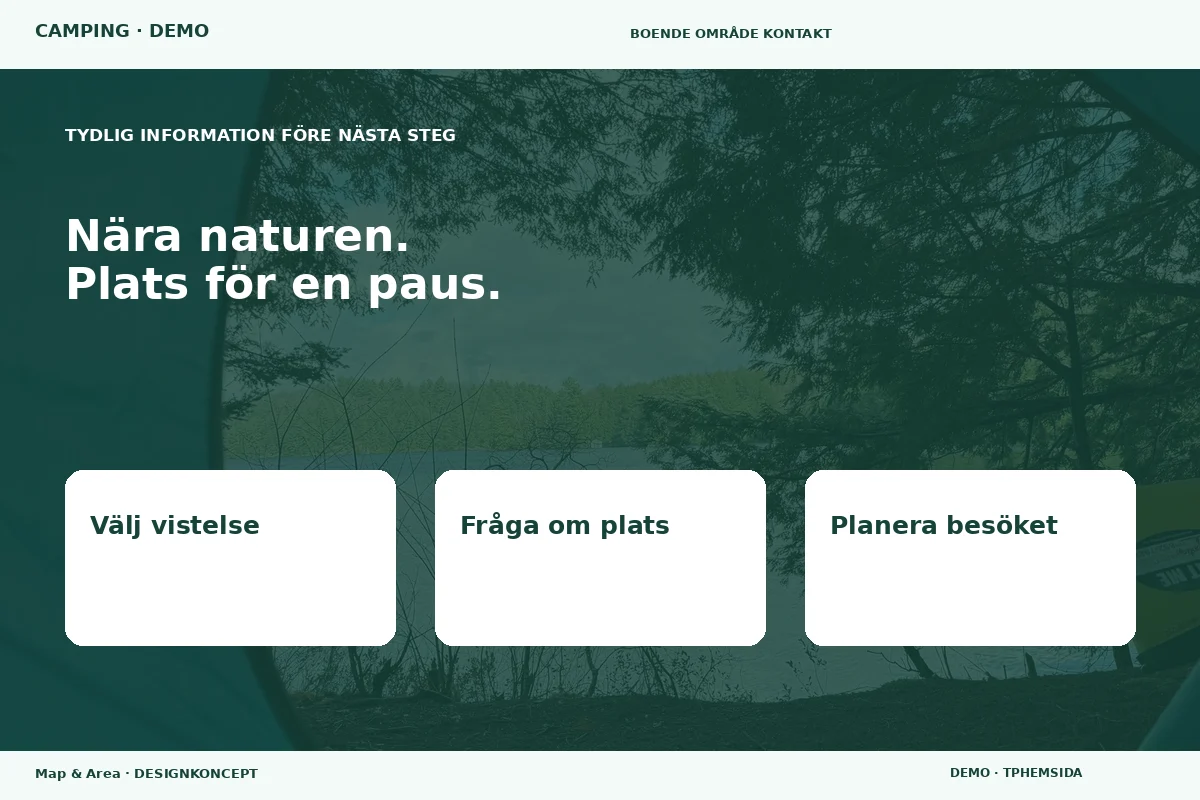 Map & Area – Inför ditt val för camping