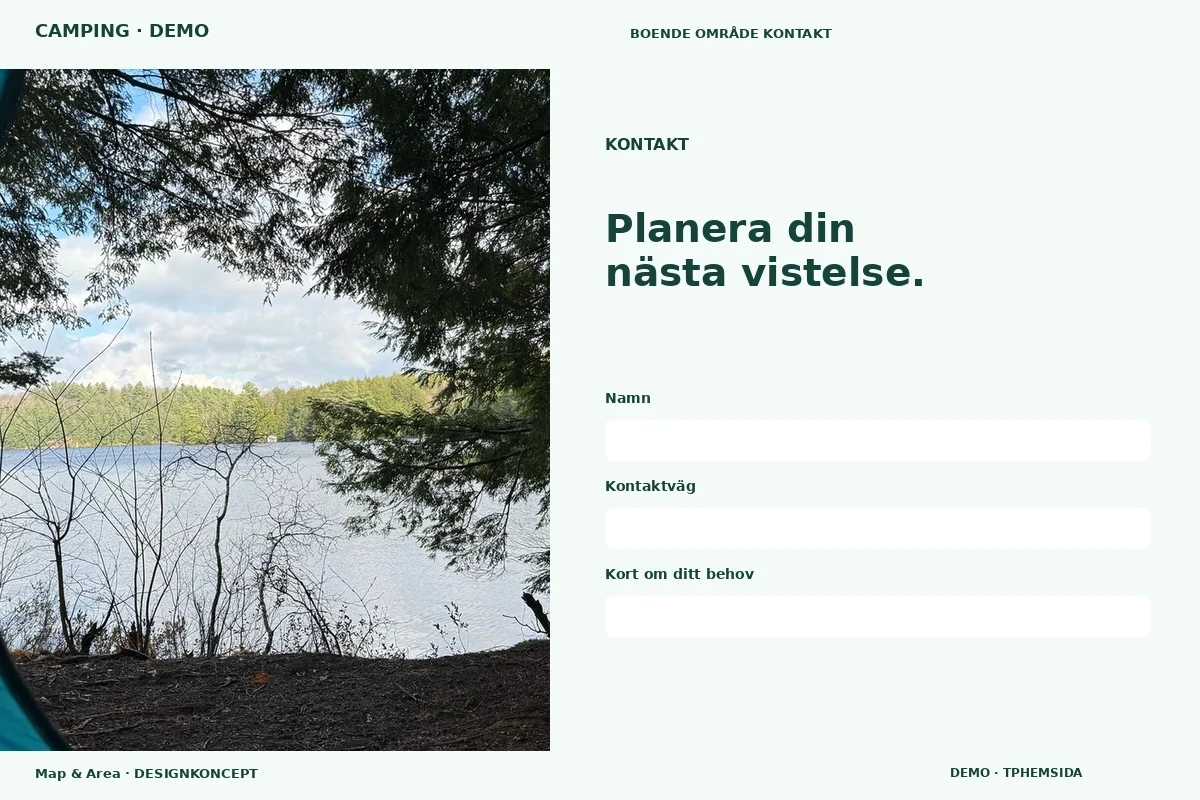 Map & Area – Kontakt för camping