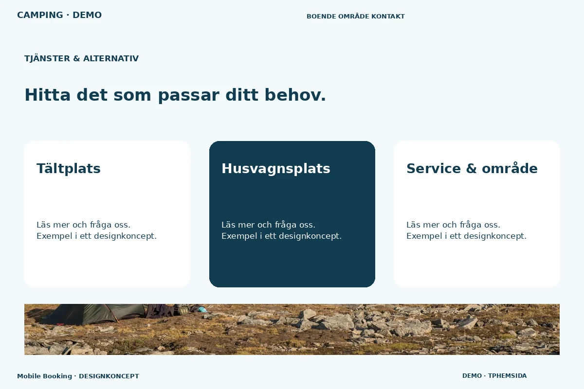 Mobile Booking – Tjänster & alternativ för camping